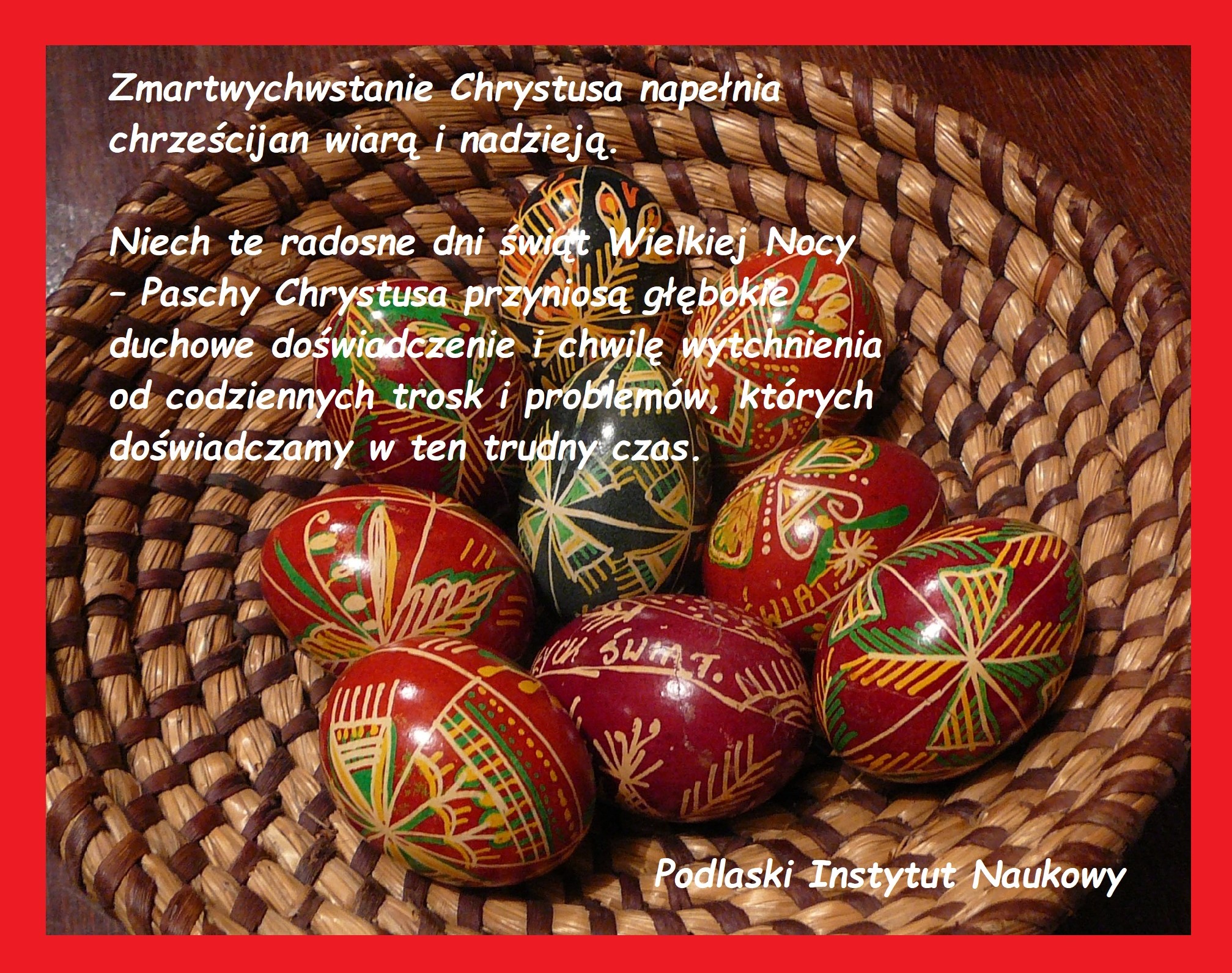 Radosnych i spokojnych świąt Wielkanocy